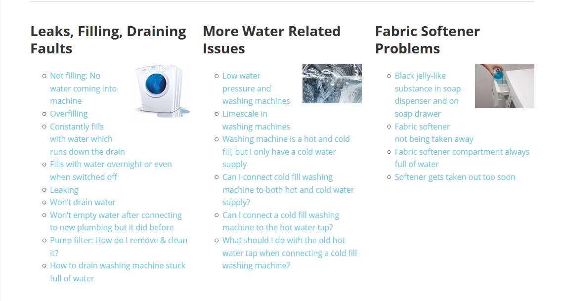Troubleshooting washing machine faults
